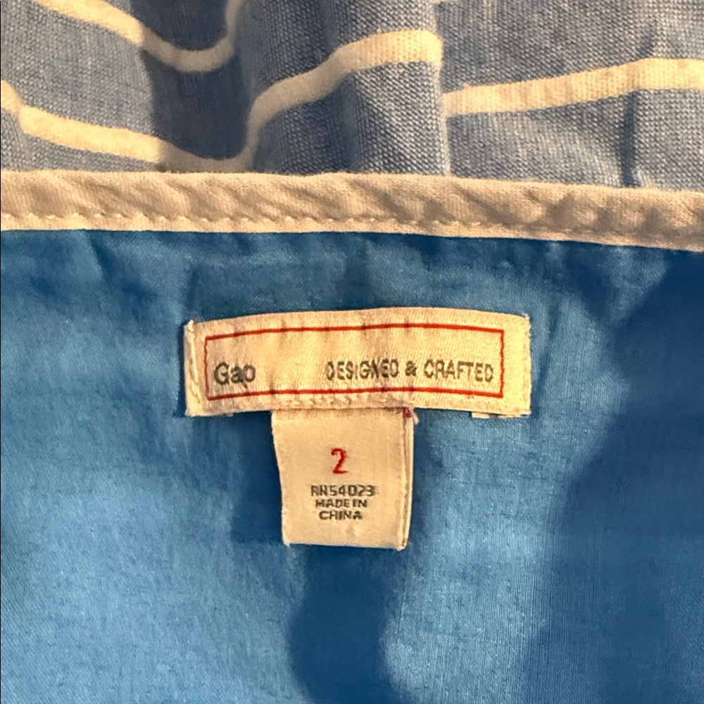 GAP Blue and White Striped Mini Dress EUC - Picture 3 of 3